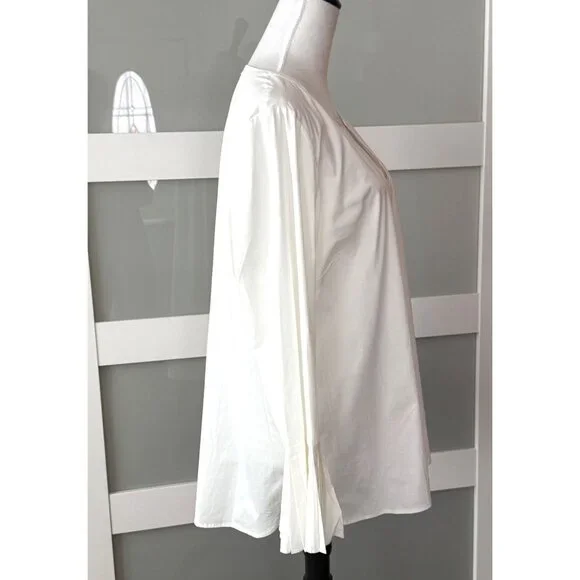 Preston & York LARGE Cotton pullover Blouse with pleated bell sleeves - Picture 3 of 8